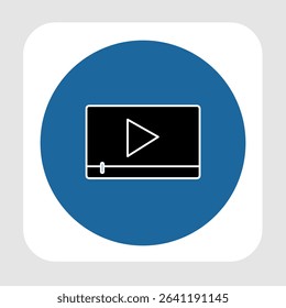 Video player icon, smart arts for ux ui, new modern icon, editable icon for project, vector illustration file, popular icon isolated.