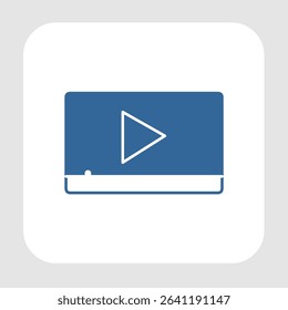 Video player icon, smart arts for ux ui, new modern icon, editable icon for project, vector illustration file, popular icon isolated.