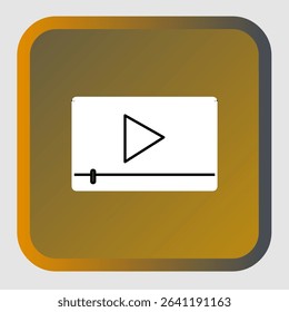 Video player icon, smart arts for ux ui, new modern icon, editable icon for project, vector illustration file, popular icon isolated.