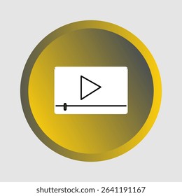 Video player icon, smart arts for ux ui, new modern icon, editable icon for project, vector illustration file, popular icon isolated.