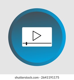 Video player icon, smart arts for ux ui, new modern icon, editable icon for project, vector illustration file, popular icon isolated.