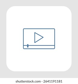 Video player icon, smart arts for ux ui, new modern icon, editable icon for project, vector illustration file, popular icon isolated.