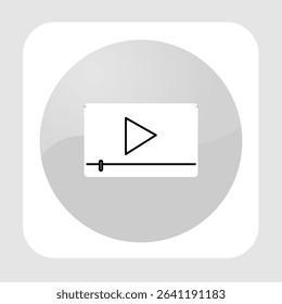 Video player icon, smart arts for ux ui, new modern icon, editable icon for project, vector illustration file, popular icon isolated.