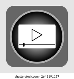 Video player icon, smart arts for ux ui, new modern icon, editable icon for project, vector illustration file, popular icon isolated.