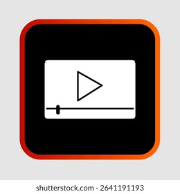 Video player icon, smart arts for ux ui, new modern icon, editable icon for project, vector illustration file, popular icon isolated.
