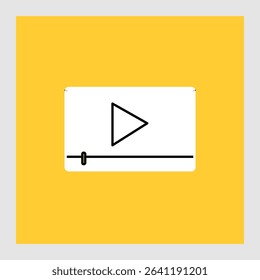 Video player icon, smart arts for ux ui, new modern icon, editable icon for project, vector illustration file, popular icon isolated.