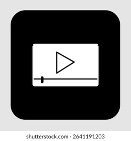 Video player icon, smart arts for ux ui, new modern icon, editable icon for project, vector illustration file, popular icon isolated.