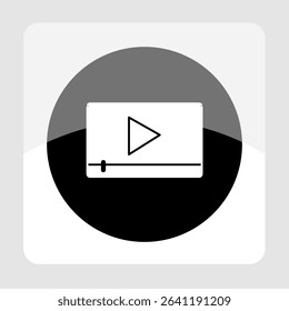 Video player icon, smart arts for ux ui, new modern icon, editable icon for project, vector illustration file, popular icon isolated.