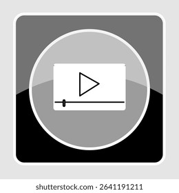 Video player icon, smart arts for ux ui, new modern icon, editable icon for project, vector illustration file, popular icon isolated.