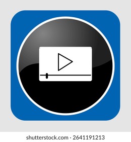 Video player icon, smart arts for ux ui, new modern icon, editable icon for project, vector illustration file, popular icon isolated.