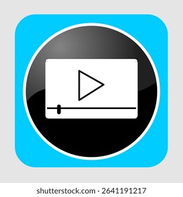 Video player icon, smart arts for ux ui, new modern icon, editable icon for project, vector illustration file, popular icon isolated.
