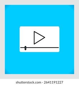 Video player icon, smart arts for ux ui, new modern icon, editable icon for project, vector illustration file, popular icon isolated.