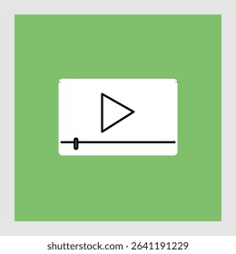 Video player icon, smart arts for ux ui, new modern icon, editable icon for project, vector illustration file, popular icon isolated.