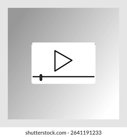 Video player icon, smart arts for ux ui, new modern icon, editable icon for project, vector illustration file, popular icon isolated.