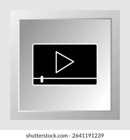 Video player icon, smart arts for ux ui, new modern icon, editable icon for project, vector illustration file, popular icon isolated.