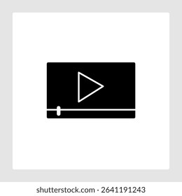 Video player icon, smart arts for ux ui, new modern icon, editable icon for project, vector illustration file, popular icon isolated.