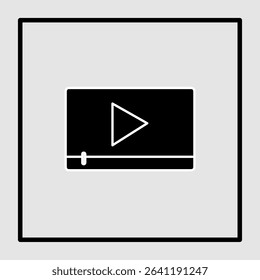 Video player icon, smart arts for ux ui, new modern icon, editable icon for project, vector illustration file, popular icon isolated.