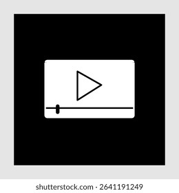 Video player icon, smart arts for ux ui, new modern icon, editable icon for project, vector illustration file, popular icon isolated.