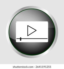 Video player icon, smart arts for ux ui, new modern icon, editable icon for project, vector illustration file, popular icon isolated.