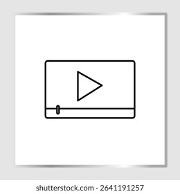 Video player icon, smart arts for ux ui, new modern icon, editable icon for project, vector illustration file, popular icon isolated.