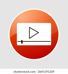 Video player icon, smart arts for ux ui, new modern icon, editable icon for project, vector illustration file, popular icon isolated.