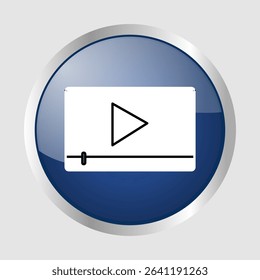 Video player icon, smart arts for ux ui, new modern icon, editable icon for project, vector illustration file, popular icon isolated.
