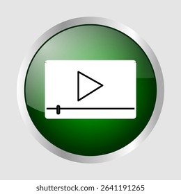Video player icon, smart arts for ux ui, new modern icon, editable icon for project, vector illustration file, popular icon isolated.