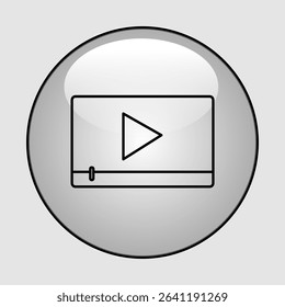 Video player icon, smart arts for ux ui, new modern icon, editable icon for project, vector illustration file, popular icon isolated.