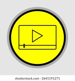 Video player icon, smart arts for ux ui, new modern icon, editable icon for project, vector illustration file, popular icon isolated.