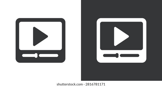 Video Player icon. Solid glyph series icon