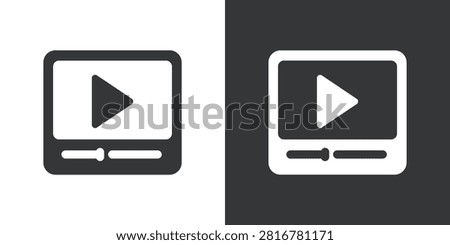Video Player icon. Solid glyph series icon