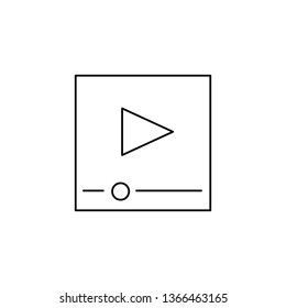 Video player icon, streaming symbol