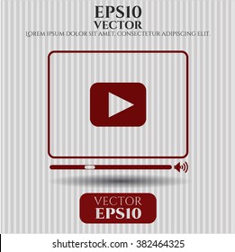 Icono o símbolo del reproductor de vídeo