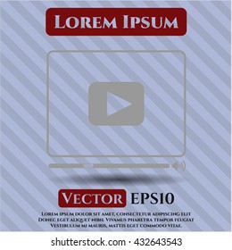 Icono o símbolo del reproductor de vídeo