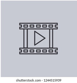 video player icon vector