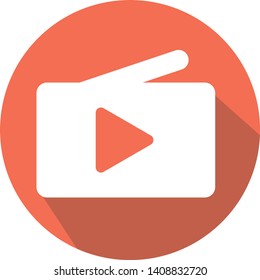 Video player icon - vector 