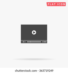 Video Player Icon Vector. 