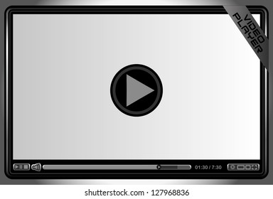 video player icon vector art