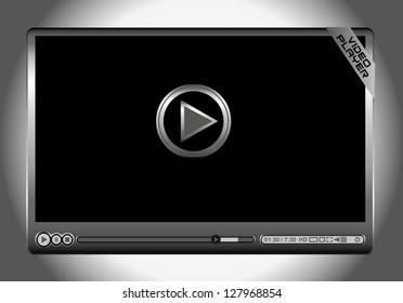video player icon vector art