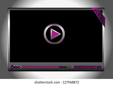 video player icon vector art