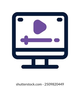 video player icon. vector dual tone icon for your website, mobile, presentation, and logo design.