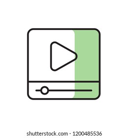 video player icon vector. electric appliances icon modern style