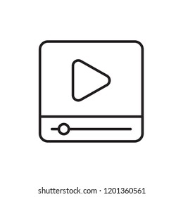 video player icon vector. electric appliances icon line style
