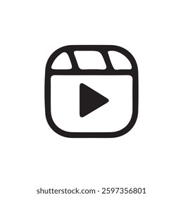 Video player icon vector eps 10