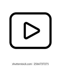 Video Player Icon. Vector Files And Editable Strokes