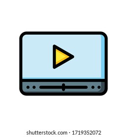 video player icon vector graphic for any business