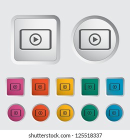 Video player icon. Vector illustration.