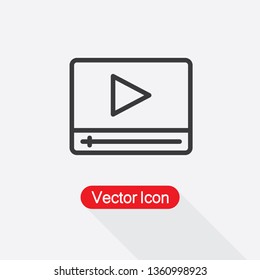 Video Player Icon Vector Illustration Eps10