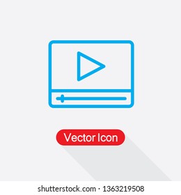 Video Player Icon Vector Illustration Eps10