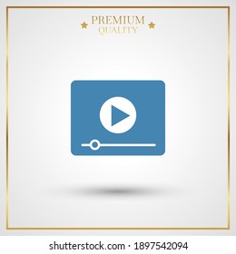 video player icon. Vector illustration EPS 10.